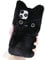 UnnFiko Winter Soft Warm Plush Case Compatible with iPhone 12 Mini, Cute Cat Fuzzy Animal Fluffy Fur Handmade Case Covers for Girls Women (Plush Kitten Black, iPhone 12 Mini)