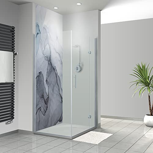 WANDFREUDE individuelle Duschrückwand Aluverbundplatte auf Maß (1 Stück - Hochtexturierte Ölfarbe - Seidenmatt) – Dusche Wandverkleidung Duschwandverkleidung Duschrückwände