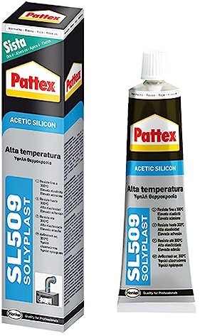 12PZ SILICONE ACETICO ALTA TEMPERATURA 'SL509' RAL 3001 rosso ml 300 (cartuccia)