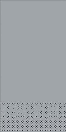 MANK Graue 3-lagige Tissue-Servietten 40x40 cm - Premium Einmal-Servietten, 100er-Pack, 1/8-Falz - Ideal für elegante Events & Gastronomie
