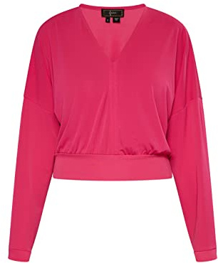 faina Damen Cropped Langarm-Shirt 19526756, Pink, S
