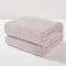 Exclusivo Mezcla Extra Large Fleece Throw Blanket, 127x178 CM Soft Jacquard Weave Waffle Pattern Throws for Sofa Settees, Mixed Camel