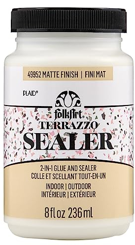 FolkArt, Terrazzo-Flocken, 2-in-1-Finish, perfekt für Heimwerker, Innen- und Außenbereich, Kunst- und Bastelprojekte, 49952, matte Versiegelung, 237 ml