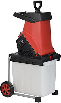 Biotrituratore da Giardino con Ruote e Grande Contenitore di Raccolta da 50 Litri�?Potente biotrituratore Elettrico da 2500 W�?Montaggio rapido�?Cippatrice per Legno�?Trituratori�?Trinciatrici