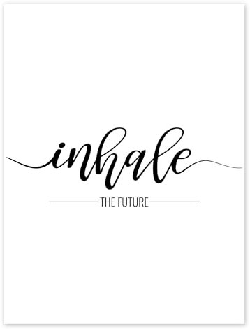 Inhale the future Poster von TAlex 60 x 80 cm Schwarz-Weiß Wandbilder Wanddeko