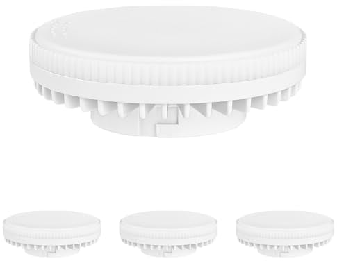KYOTECH LED GX53 Leuchtmittel Warmweiß 3000K 4er Set 6W 550LM Ersatz 60W GX53 Halogenlampen 120 Grad Abstrahlung GX 53 LED Glühlampe,Einbaustrahler GX53 für Schrankleuchten