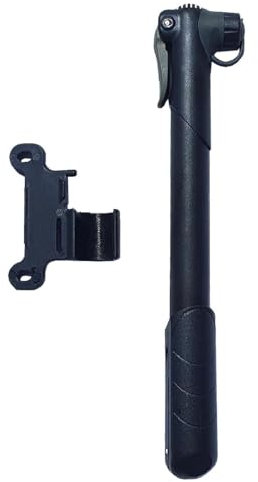 Inflador para Bicicletas, Negro, Cuerpo plástico, Tubo Interior metálico, valvulas Presta, Scharader, Dunlop