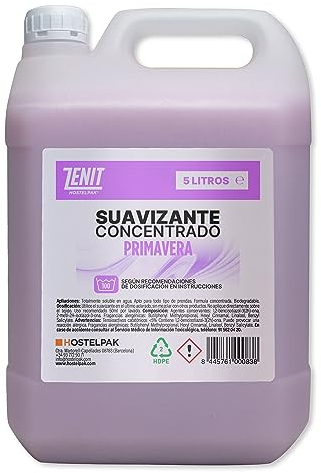 Hostelpak | 5 l | Suavizante textil Perfumado Primavera | 100 lavados | suavizante ropa | perfumador ropa lavadora