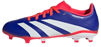 adidas Unisex League J Football Boots Firm Ground, Lucid Blue/Cloud White/Solar Red, 3.5 UK