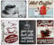 Wvu & Wvo 5 PCS Vintage Metal Placa de Pared Cafe --- Retro Cafe Decoración de Pared - 20 cm x 30 cm