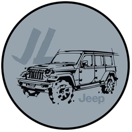 Jeep Sticker JL Siebdruck Runder Vinyl-Aufkleber, 10,2 x 10,2 cm