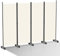Cecaylie Paravent - Divisorio su rotelle, 228 x 181 cm, 4 pezzi, pieghevole e portatile, divisorio per la privacy per ufficio, cucina, terrazza, beige