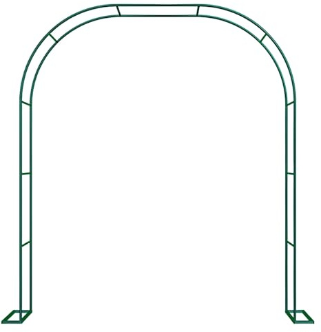 Rosenbogen-Pergola, Breit 120 cm, 140 cm, 180 cm, 200 cm, 240 cm, 280 cm, 300 cm, 350 cm, MetallRankgitter, Torbogen Für Kletterpflanzen, Dekorativer Hochzeitsbogen(Color:Green,Size:2m*2.3m*40cm)