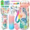 Goorder Regalo Bambina 6 7 8 9 10 11 12 Anni, Kit Borraccia Fai Da Te con Gemma Sirena Adesivi, Regalo per Ragazze per il Rientro a Scuola, Natale, Compleanno