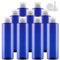 PQPAUTY 48 pièces 250ml Bleu Vide Plastique Bouteille avec Transparent Bouchon à Bascule de Lotion pour lotions crèmes gels shampooing