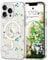 L-FADNUT Magnetic for iPhone 13 Pro Max Case, Compatible with Magsafe Floral Pattern Design, Clear Girly Flower Cover Slim Bumper Shockproof Protective Phone Case for iPhone 13 Pro Max Yellow