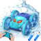 Toyone Amphibienfahrzeug Ferngesteuertes Auto RC Car Weihnachten Geburtstags Geschenke 360° Drehung, Doppelseitiges Fahren, Bunte Lichter, Outdoor&Indoor All-Terrain Kinder Spielzeug(Blau)