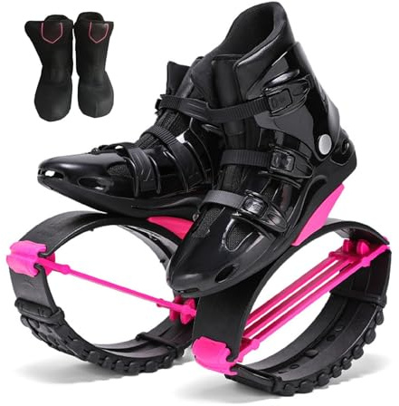 CYHTYM Sprungschuhe Hüpfschuhe für Erwachsene und Jugendliche, Fitnesstraining, Moon Shoes, herausnehmbare Innensocken(Large)