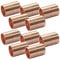Joywayus 10 raccordi in rame con diametro interno da 1/4 con fossette di arresto dritto, raccordo per tubi di sudorazione a pressione idraulici, connessione a saldare