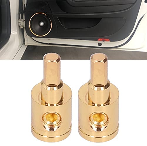 Power Wire Reducer,4/0 AWG Power Wire Terminal Reducer Connector Pure Copper Gold Plated for Car Audio Amplifier, with Automotive Applications