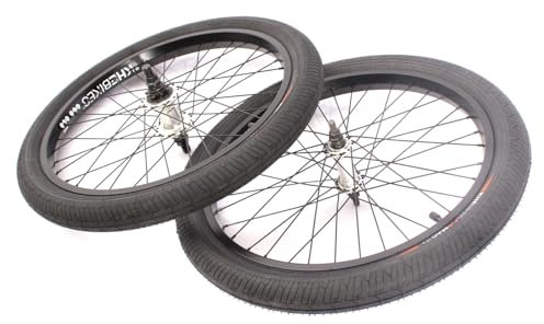 KHE BMX Laufradsatz 36 Loch inkl. Reifen KHE MAC2 20 Zoll 14mm / 10mm S/B