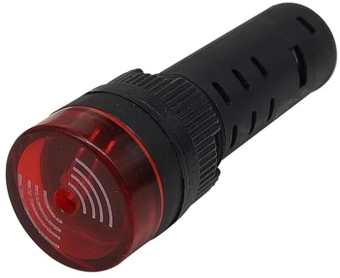 1PC AD16-16SM 12V 24V 110V 220V 16mm Flash Signal Light Red LED Active Buzzer Beep Alarm Indicator Red Green Yellow Panel(AC 380V Green)