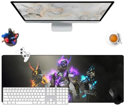 Générique Destiny 2 Gaming Mouse Mat Under Desk Decor, 800 x 300 x 3 mm Waterproof Gaming Mouse Mat and Non-Slip Rubber Base Surface