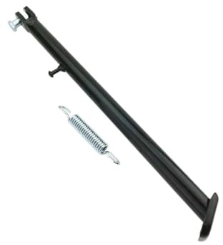 Motorrad Seitenständer 36 cm Länge, 40 cm, Erweiterte Schwarze Halterung Mit Federschraube, Motocross-Seitenhalterung, Stützrahmen