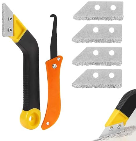 Raschietto per Piastrelle, Lisciatore per Fughe, Raschietto Fughe Piastrelle, Strumento Rimozione Fughe, Per La Pulizia di Piastrelle, Cucine, Bagni, Pareti e Pavimenti