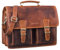 STILORD 'Jeffrey' Lehrertasche Aktentasche Leder Große Vintage Ledertasche zum Umhängen 15.6 Zoll Laptop Tasche für Schule Uni Business Trolley Aufsteckbar, Farbe:porto - cognac