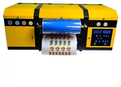 ACHI A3 UV-DTF-Drucker, doppelter XP600-Druckkopf, 297 mm Druckbreite, CYMKW + Lack, Filmschneider, 2 Jahre Garantie