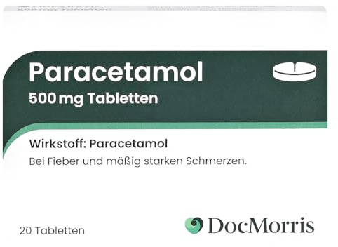 DocMorris Paracetamol 500 mg Tabletten 20 Stück - Schmerzlinderung und Fiebersenkung