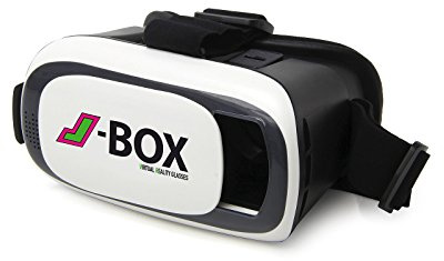 JAMARA 423156 J-Box VR-Brille - einmaliges 3D-Erlebnis für Smartphones für Apps mit Splitscreen, 3,5-6 Zoll Kleiner als 154 x 82 mm