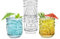 Final Touch TIKI Stackable TUMBLERS Verres à cocktail Gobelet Clair CLEAR 355ml Hawaiian Themed Pack of 4 - TK5303