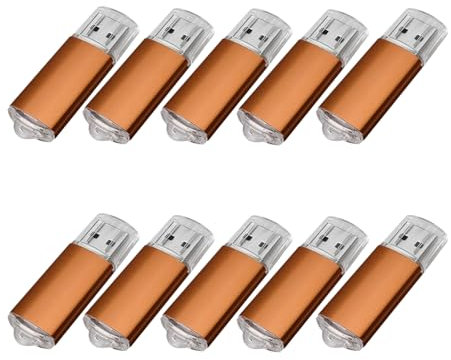 10 USB-Sticks, USB 2.0 Memory Sticks, Speicher-Sticks. Orange 128 MB