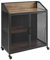 Walker Edison Malcomb Urban Industrial Metallgitter Doppeltür Rollbar Schrank 84 cm, rustikale Eiche
