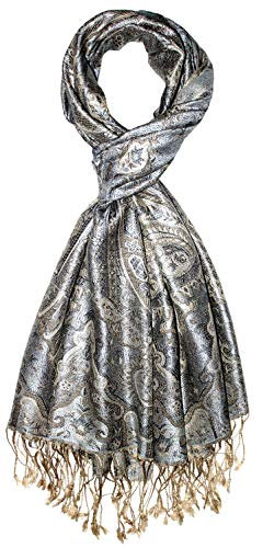 Lorenzo Cana Herrenschal Schal Schaltuch jacquard gewebt 100% Seide Paisley Muster Seidenschal Seidentuch eleganter Männerschal 70 cm x 190 cm - 784151177