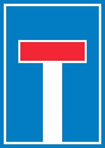 HB-Druck Sackgasse Schild A5 Rückseite selbstklebend