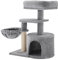 FEANDREA Árbol Pequeño para Gatos, con Poste para Rascar, Gris Claro PCT59W
