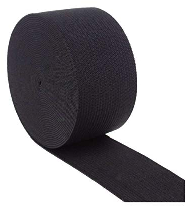 LIMIMIH Gummiband zum Nähen, 5 Meter schweres Stretch-Gummiband (schwarz, 50 mm)