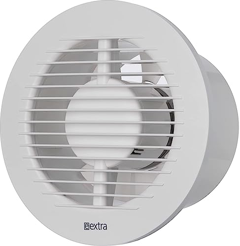 LIRAST Ø 125mm / 5 inch White Bathroom Fan - Ventilator for Bath Kitchen Toilet - Extractor Fans - Ball Bearing