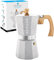 GROSCHE Milano Moka pot, Stovetop Espresso maker, Greca Coffee Maker, Stovetop coffee maker and espresso maker percolator (Grey, 6 cup)