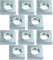 AERZETIX - C49558 - Set di 10 dadi quadrati M6 piatti profilo basso 10.0x3.0mm filettatura metrica femmina - in acciaio al carbonio