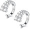 ORAZIO 2Pcs Ear Cuff Set Damen 925 Sterlingsilber Ohrklemme Ohrmanschette Gold Helix Knorpel Clip Wickelohrring Fakepircings Ohrspange Ohrklemme Cuffs, B-Silber