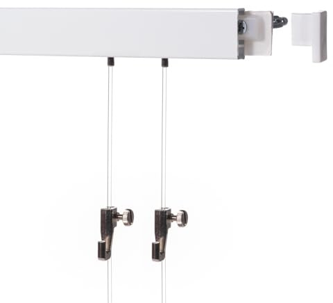 24 Meter (16 x 1,5m) SOFT-RAIL® Bilderschienen Set BUDGET (S), Weiß | versch. Längen und Farben