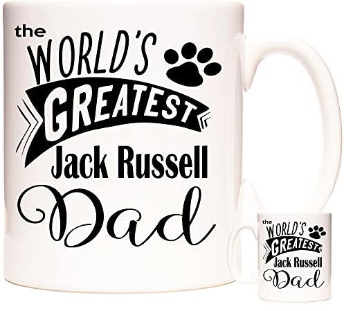 World's Greatest Jack Russell Dad Gift Mug. Coffee Mug for Jack Russell Dog Owners. Tea Mug for Jack Russell Dads