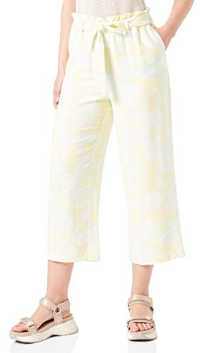 Comma Damen 60.2.61.18.180.2129126 Hose, 11C4 gelb|Mehrfarbig, 36