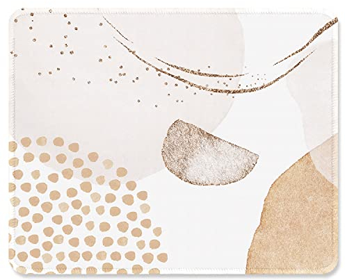 ITNRSIIET Mouse Pad with Stitched Edges, Premium-Textured Mouse Mat Pad, Non-Slip Rubber Base Mousepad for Gaming Laptop Computer & PC 260×210×3mm,Abstract Art Orange