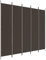 vidaXL Paravent 5-TLG. Raumtrenner Raumteiler Trennwand Umkleide Sichtschutz Spanische Wand Wohnzimmer Schlafzimmer Braun 250x220cm Stoff