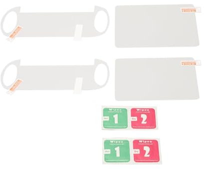 für PS Vita 1000 Displayschutzfolie, 2 Stück 9H Displayschutzfolie aus Gehärtetem Glas und 2 Stück HD Clear PET Rückseitenfolie für PS Vita 1000